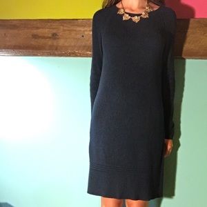 Dark Turquoise Knitted Sweater Dress